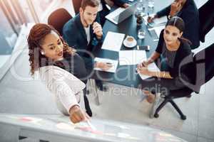 Ideas that needs to be implemented for a successful business. businesspeople having a meeting in a boardroom.