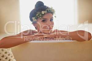 I deserve to be treated like royalty. a beautiful young woman relaxing in the bathtub.