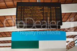 We have all the live information you need. a digital display in a travel facility.
