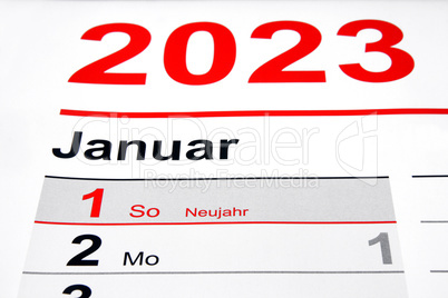1. Januar, ein neues Jahr beginnt